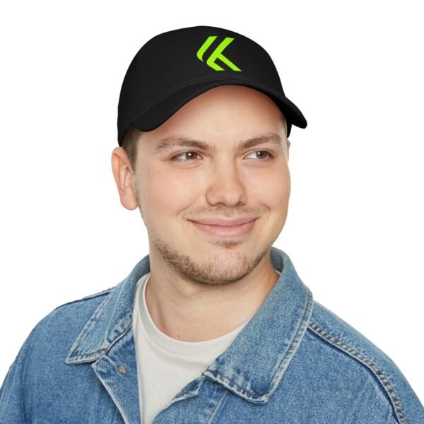 Kanto Vibrant Low Profile Baseball Cap - Bright Red with Neon Green Design