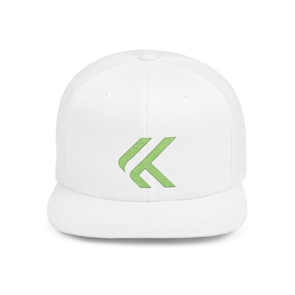 Kanto Trendy Green Flat Bill Snapback Cap - Stylish & Versatile Headwear